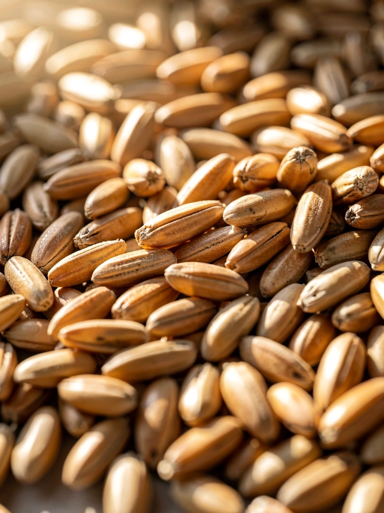 Detalle de granos orgánicos representando la granularidad de los datos