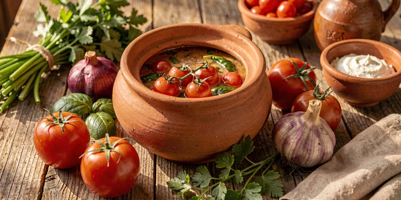 Cazuela de barro tradicional